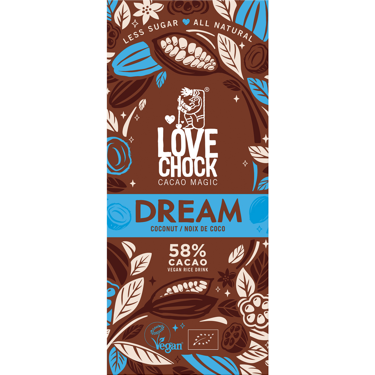 Vegan Chocolade 'DREAM' 58% cacao BIO