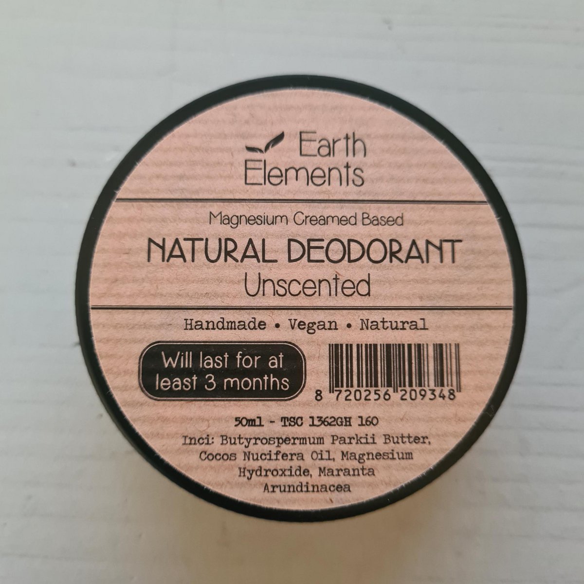 Natuurlijke deodorant naturel, zonder bakingsoda