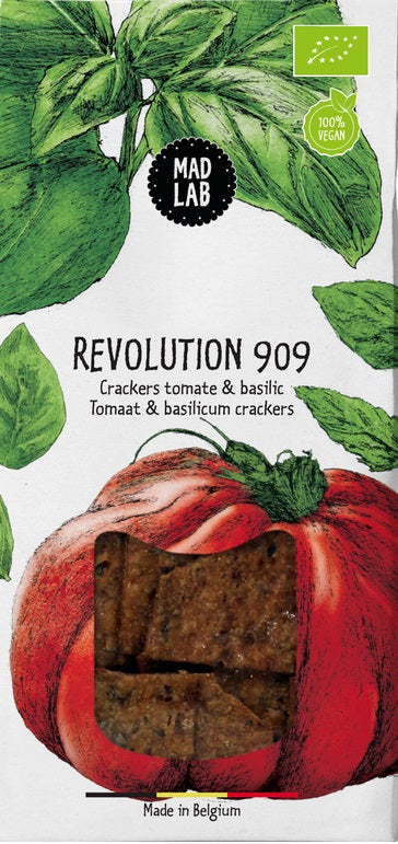 Tomaat & basilicum crackers "Revolution 909"