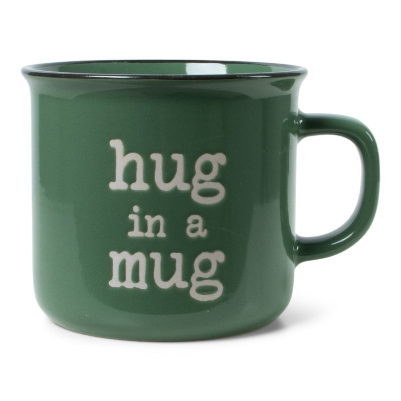 Retro mok groen 'Hug in a Mug'