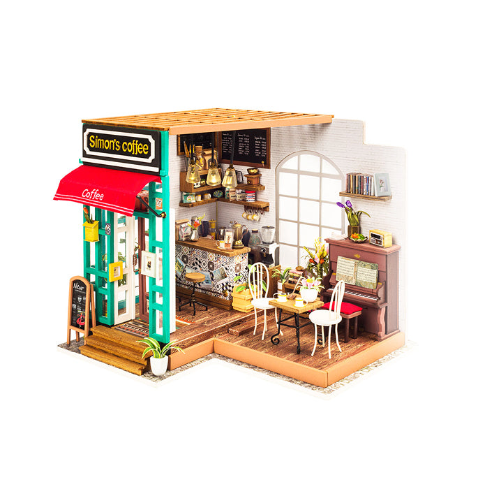 DIY miniatuur koffiehuisje Simon's Coffee