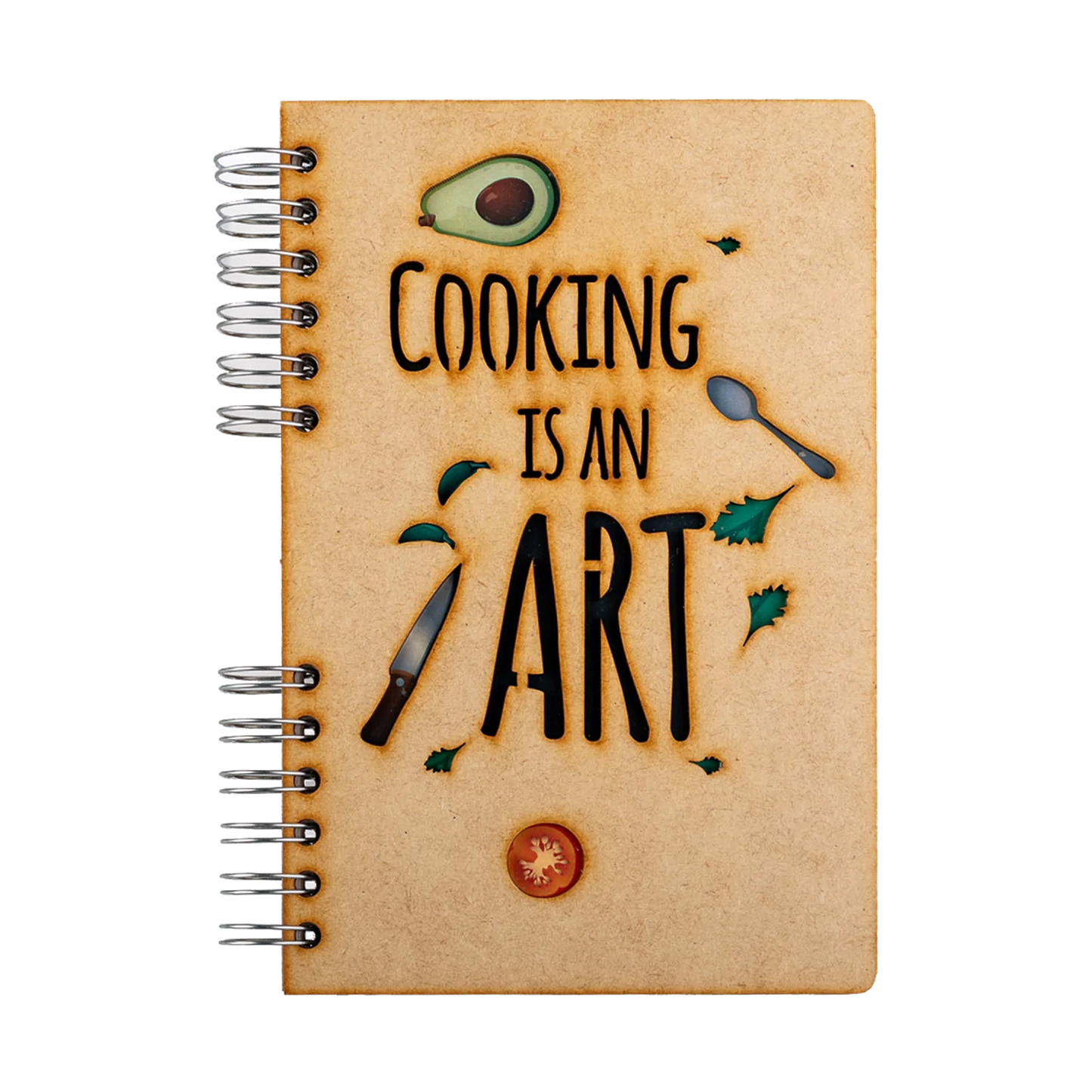Duurzaam notitie receptenboekje ''cooking is an art''