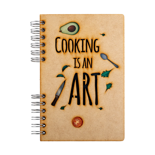 Duurzaam notitie receptenboekje ''cooking is an art''