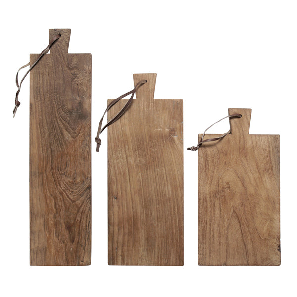 HKliving - Broodplanken teakhout gerecycled, set van 3 planken