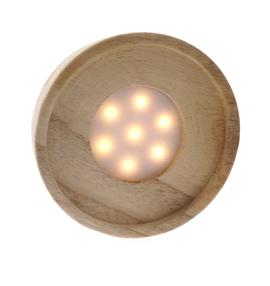 LED verlichting hout middel