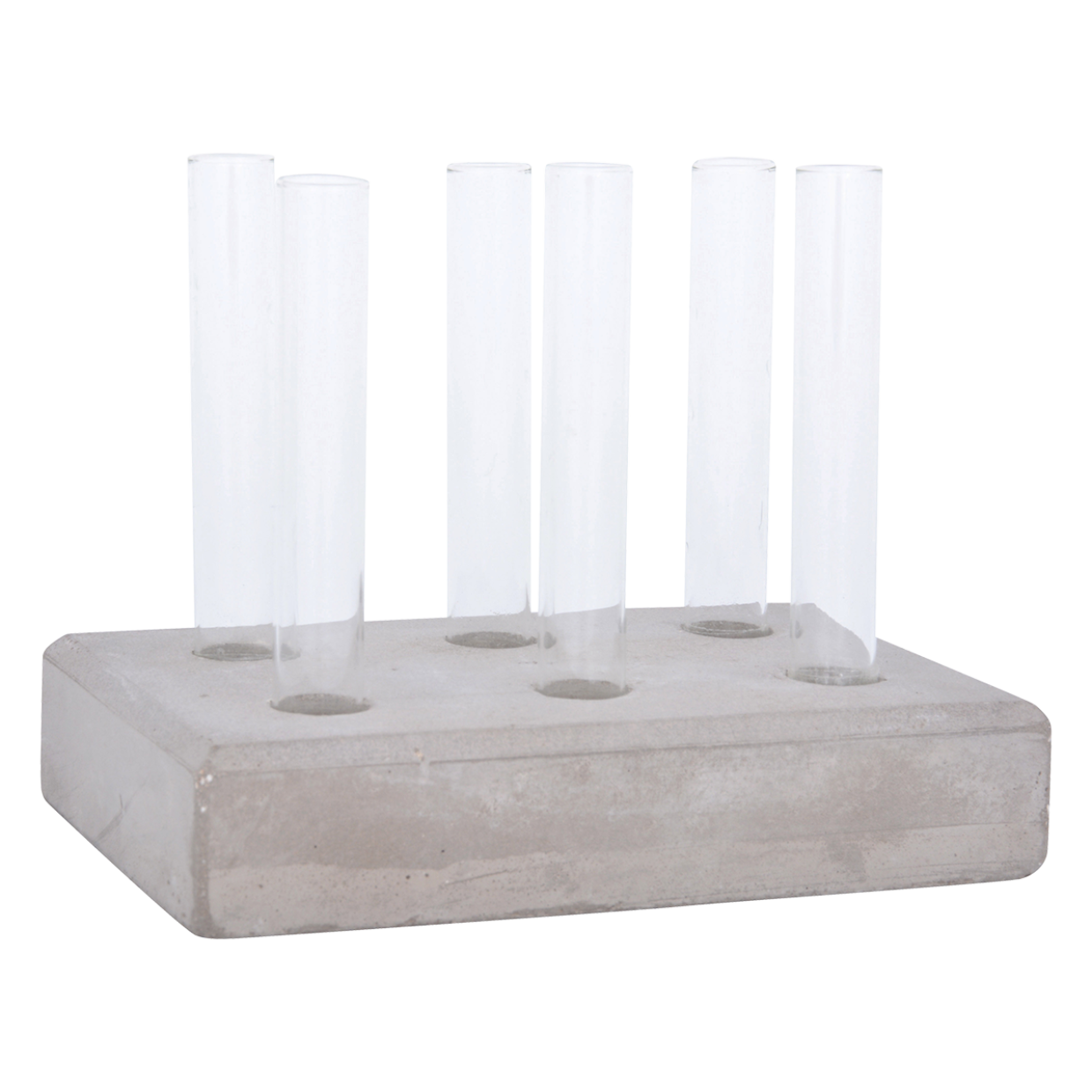 Stekstation beton met 6 glazen buisjes