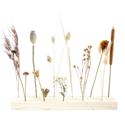 Droogbloemen met houten standaard naturel (XL)