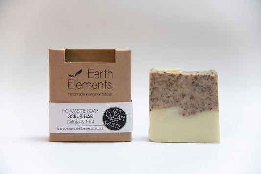 Koffie Munt - Natuurlijke vegan zeep (scrub bar)